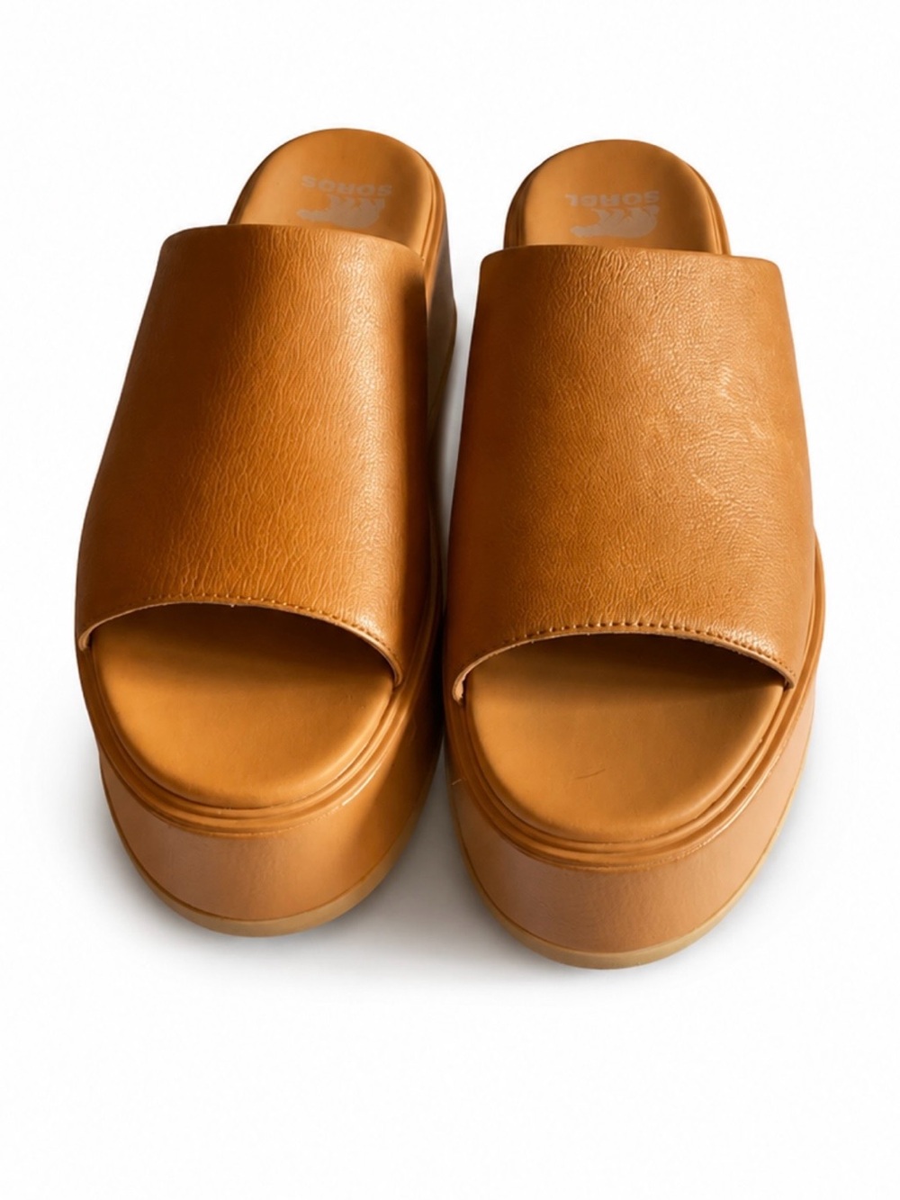 NWT SOREL Roam’n Platform Slide Sandals Iced Tea Gum 16 Size 8.5